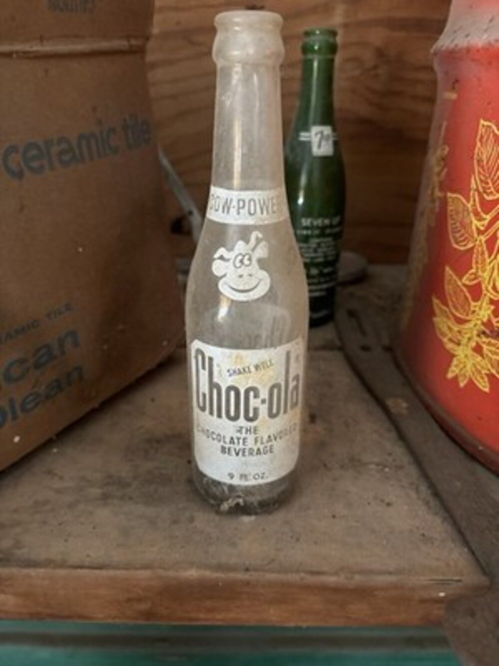 Choc-ola Soda Bottle, Cow Power Soda